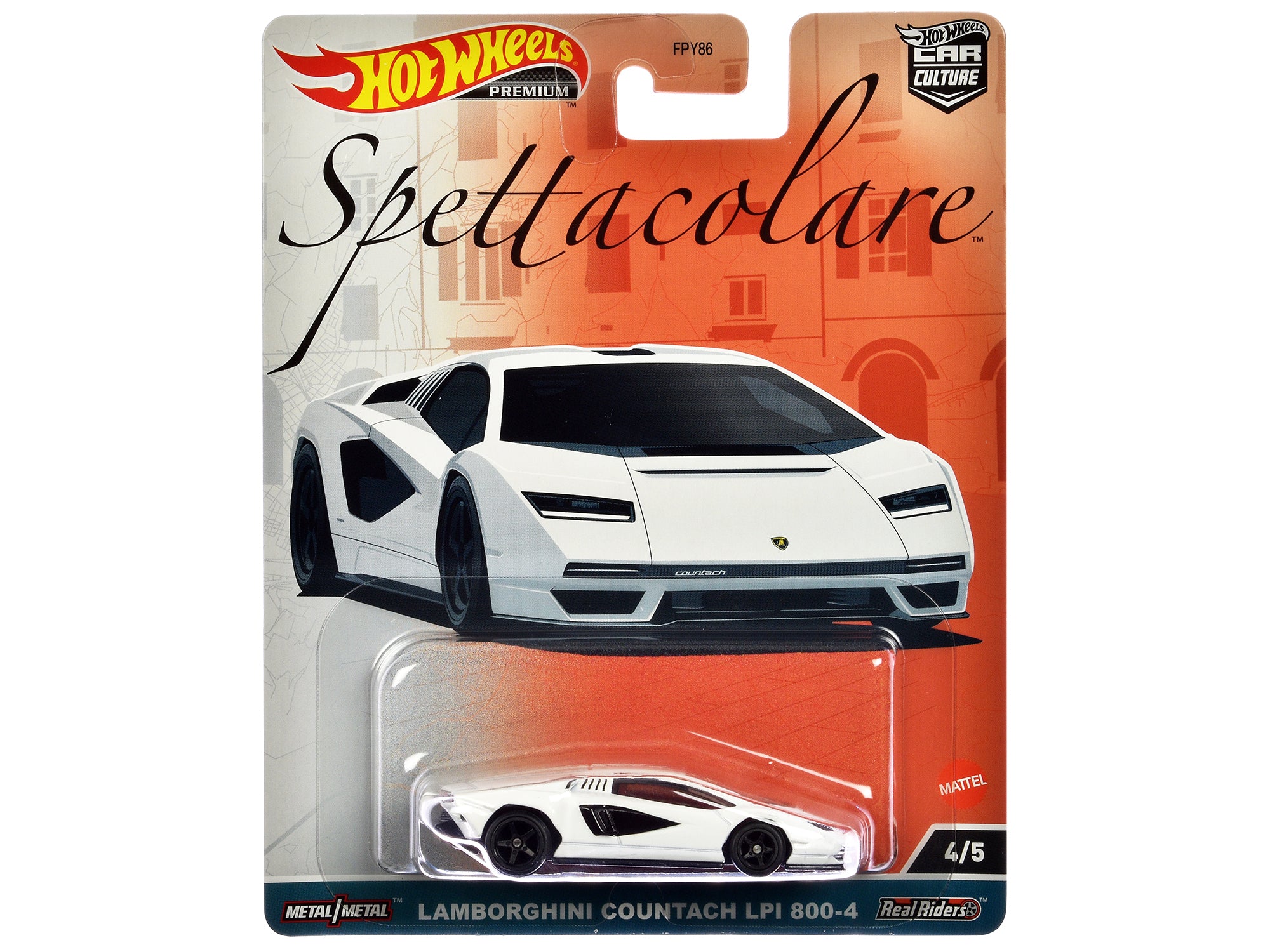Lamborghini Countach LPI 800-4 White "Spettacolare" Series Diecast Model Car by Hot Wheels free shipping USA