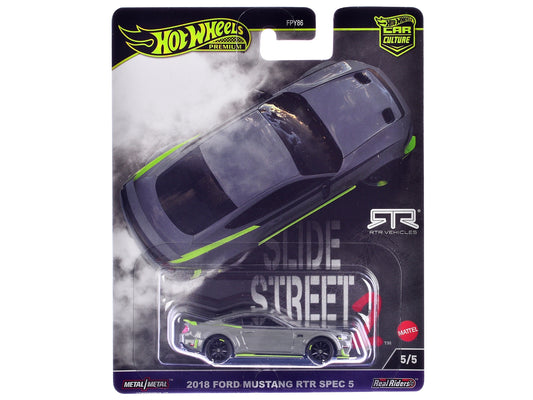 2018 Ford Mustang RTR Spec 5 Gray "Slide Street 2" Series Diecast - Premium Mustang Models from Hotwheels - Just $28.79! Shop now at Rapidvehicles