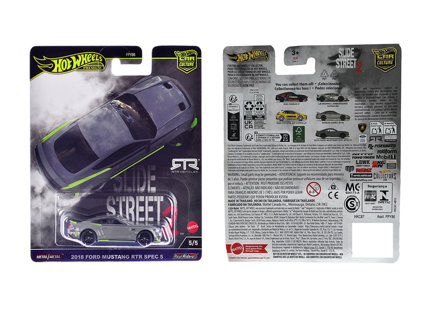 2018 Ford Mustang RTR Spec 5 Gray "Slide Street 2" Series Diecast - Premium Mustang Models from Hotwheels - Just $28.79! Shop now at Rapidvehicles