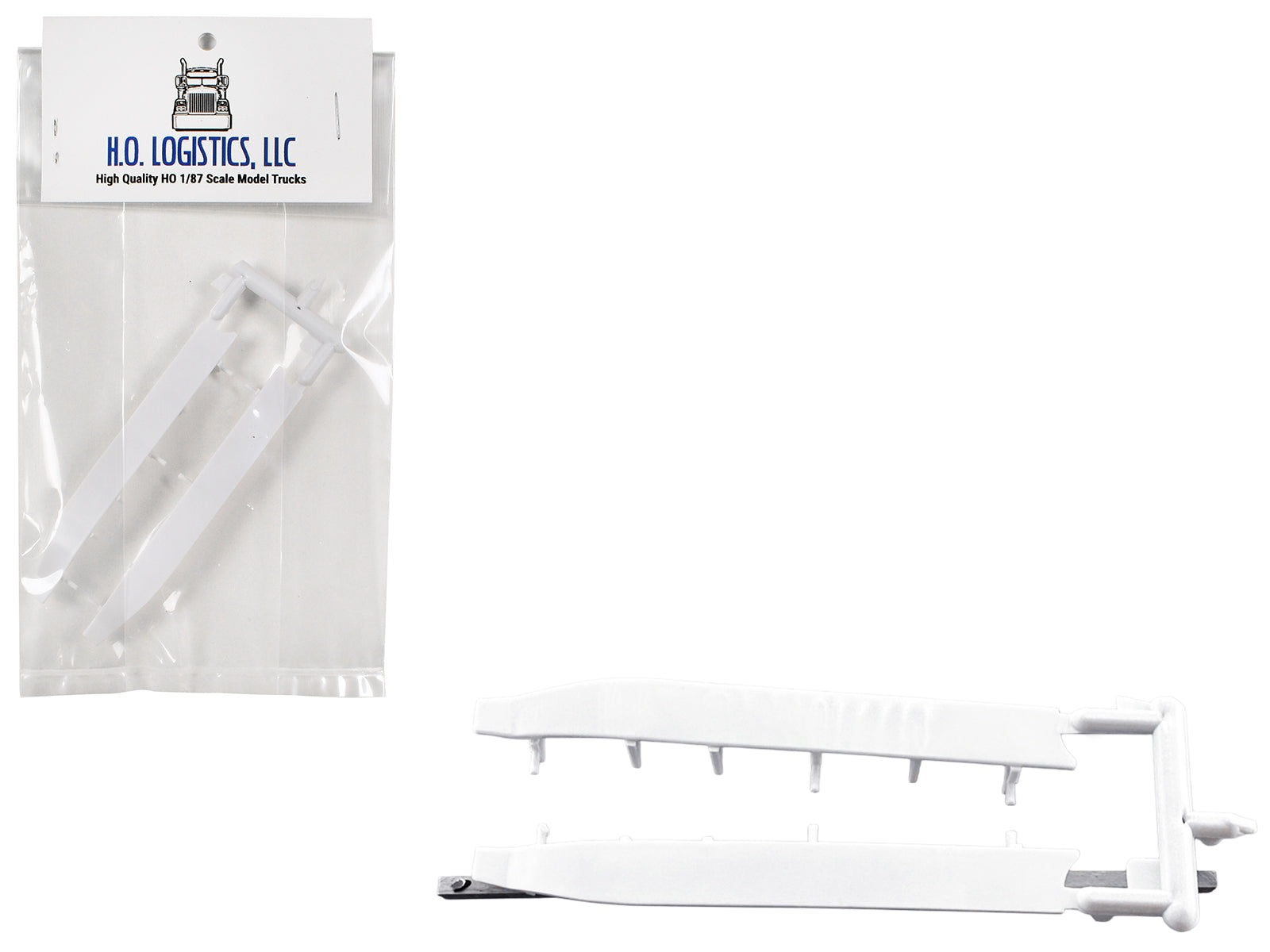 Trailer Wind Skirts for 53' Dry Vans White 1/87 (HO) Plastic Model Car by HO Logistics free shipping USA