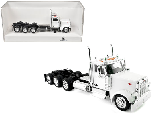 Peterbilt 589 3-Axel Day Cab White 1/87 (HO) Plastic Model Car by HO Logistics free shipping USA