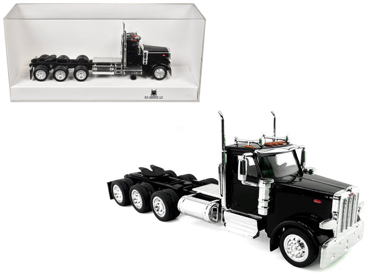 Peterbilt 589 3-Axel Day Cab Black 1/87 (HO) Plastic Model Car by HO Logistics free shipping USA