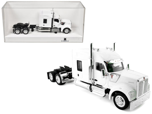 Kenworth W990 with Stand Up Sleeper Cab White 1/87 (HO) Plastic Model Car by HO Logistics