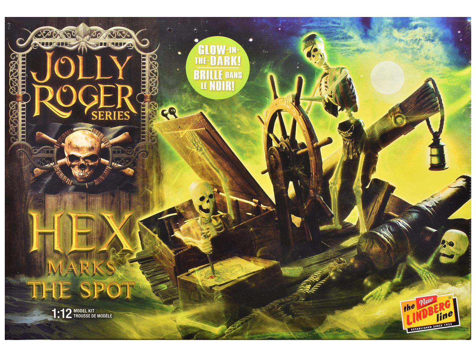 Skill 2 Model Kit Jolly Roger Series "Hex Marks the Spot" Diorama Set 1/12 Scale Model by Lindberg free shipping USA