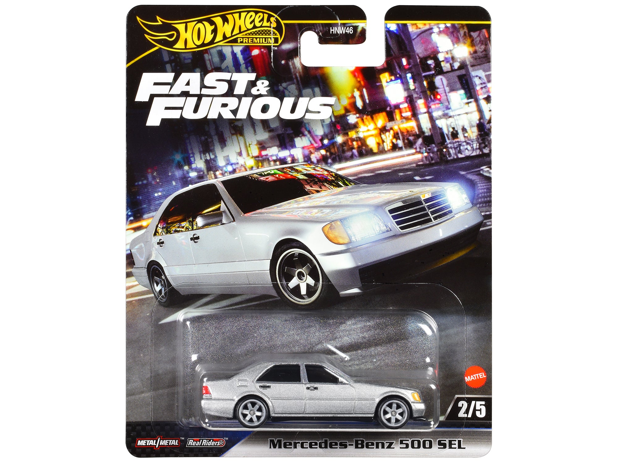 Mercedes-Benz 500 SEL Silver Metallic "The Fast and the Furious: Tokyo Drift" (2006) Movie "Fast & Furious" Series Diecast Model Car by Hot Wheels free shipping USA