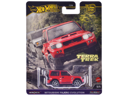 Mitsubishi Pajero Evolution RHD (Right Hand Drive) Red "Terra Trek" Series Diecast Model Car by Hot Wheels