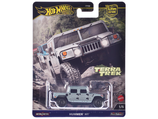 Hummer H1 Pickup Truck Gray Metallic "Terra Trek" Series Diecast Model Car by Hot Wheels