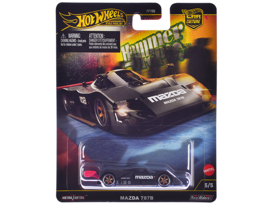 Mazda 787B Prototype Race Car Black "Hammer Drop" Series Diecast Model Car by Hot Wheels free shipping USA