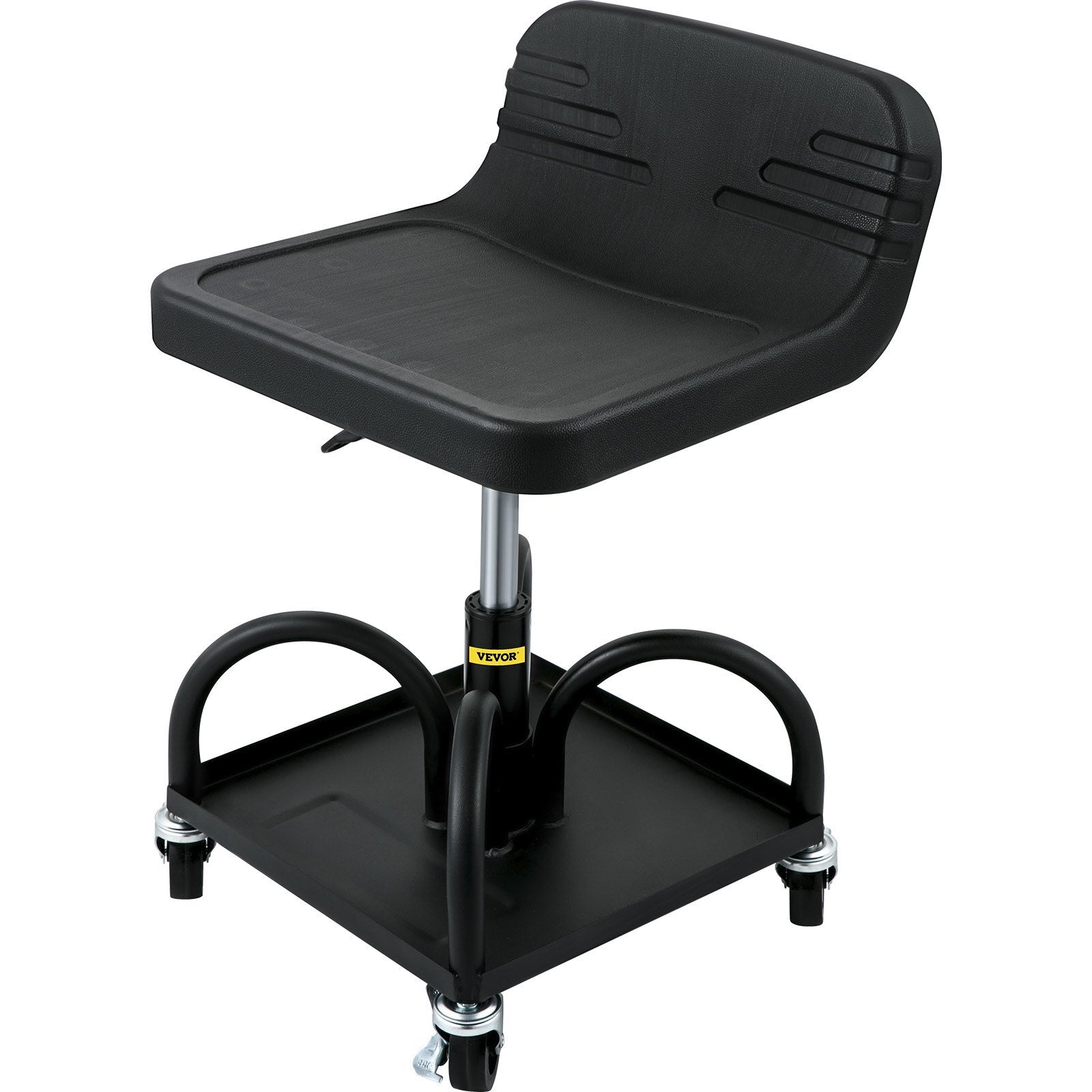 VEVOR Rolling Garage Stool, 300LBS Capacity, Adjustable Height from 15.7 in to 20.5 in, Mechanic Seat with 360-degree Swivel Wheels and Tool Tray, for Workshop, Auto Repair Shop, Black - Premium Shop Stool from VEVOR - Just $101.49! Shop now at Rapidvehicles