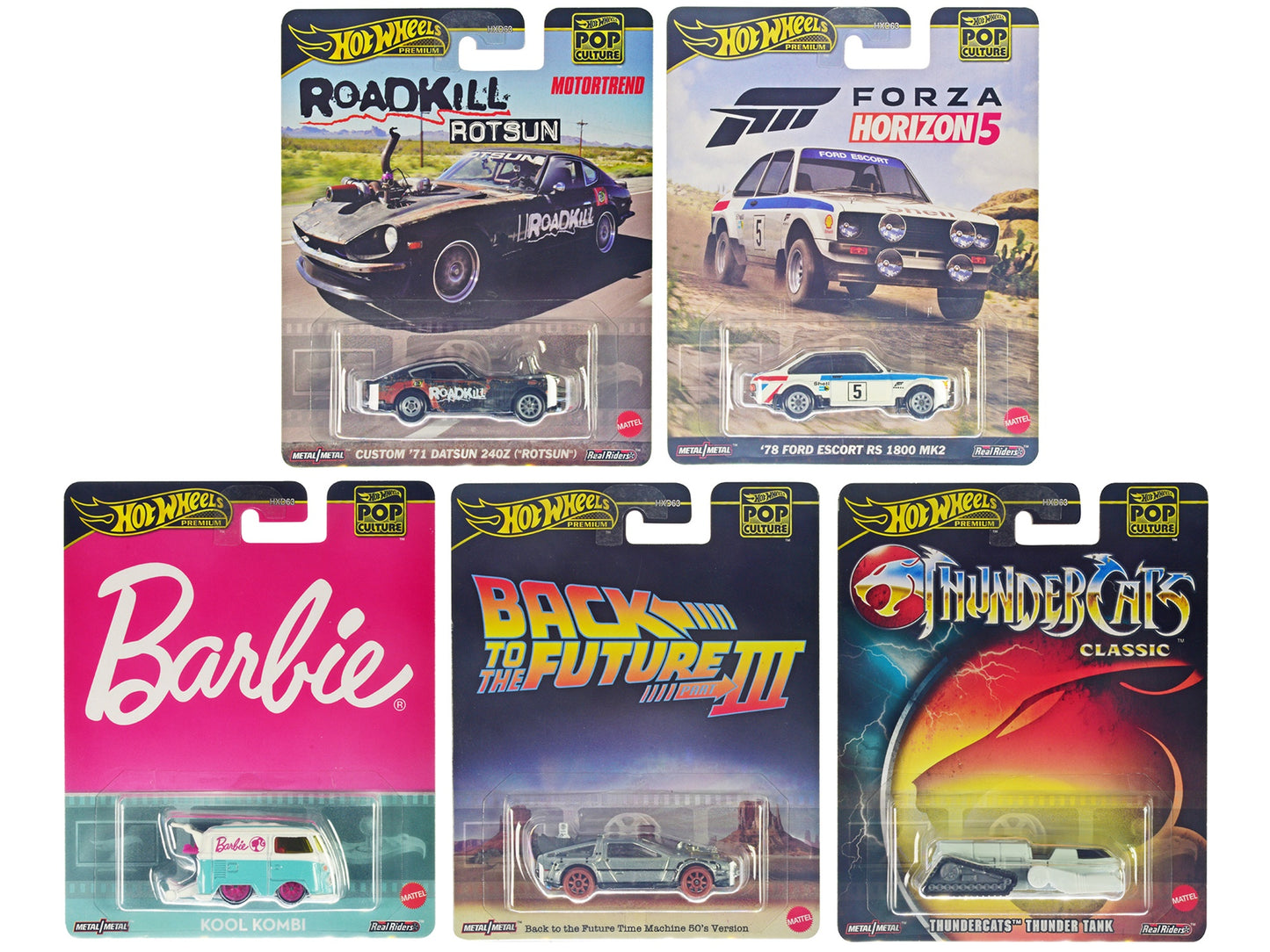 "Pop Culture 2024" 5 piece Set A "Premium Series" Diecast Model - Premium Movie/TV Series Models from Hotwheels - Just $77.39! Shop now at Rapidvehicles