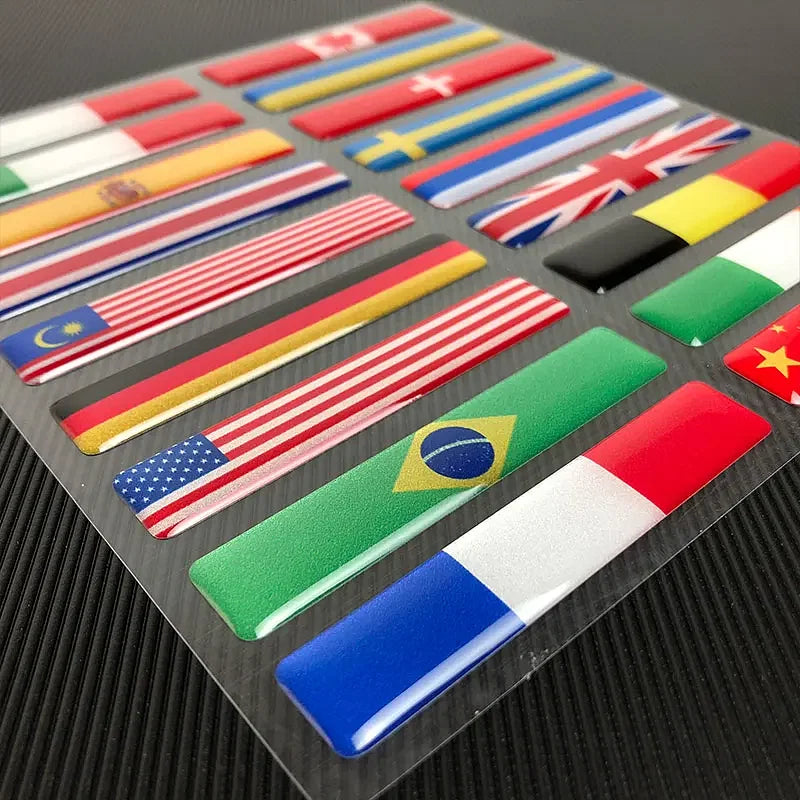 Color: transparent - 3D Reflective National Flag Sticker - Premium Ornamental & Cleaning from NoEnName_Null - Just $7.19! Shop now at Rapidvehicles