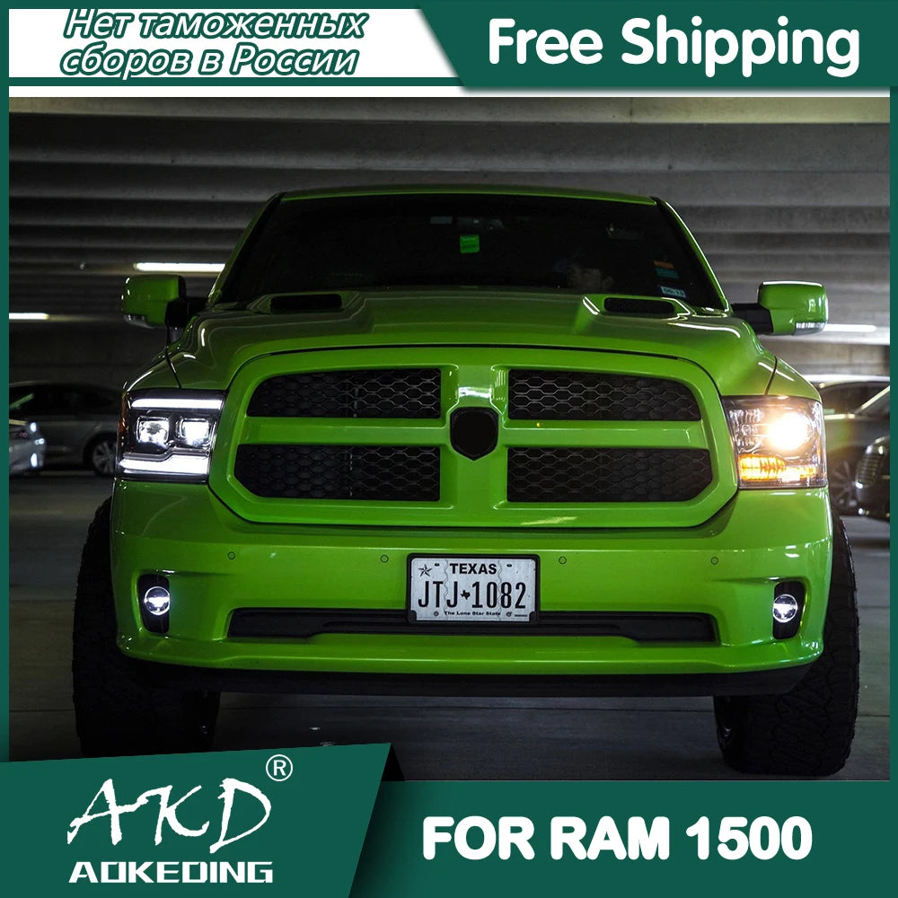 Head Lamp For Dodge Ram1500 2009-2018 Head Lights Led Fog Lights DRL Daytime Running Lights Tuning Car Accessories Ram2500