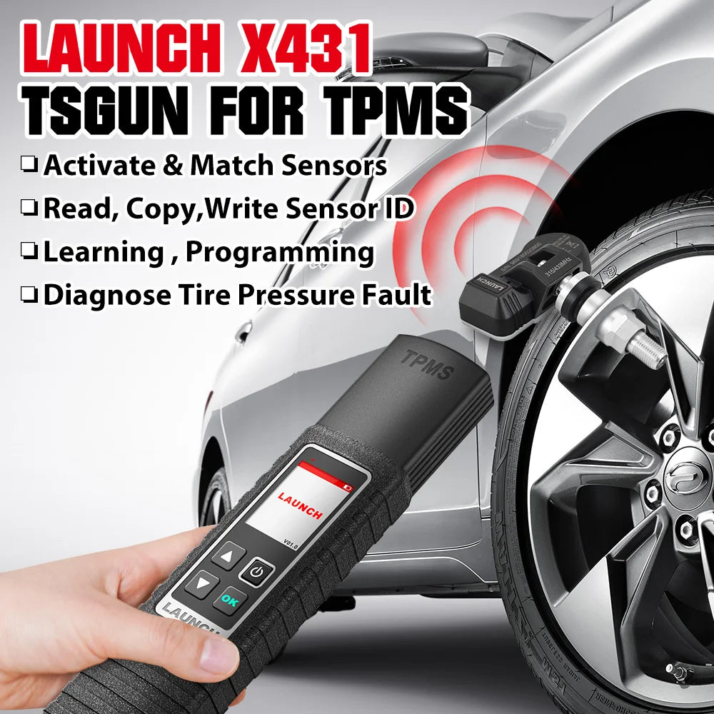 LAUNCH X431 I-TPMS TPMS Tire Pressure Diagnostic Tools Active/ Relearn/Program 315Mhz 433Mhz RF-Sensor for X431 V/V+/PRO3S/PAD V