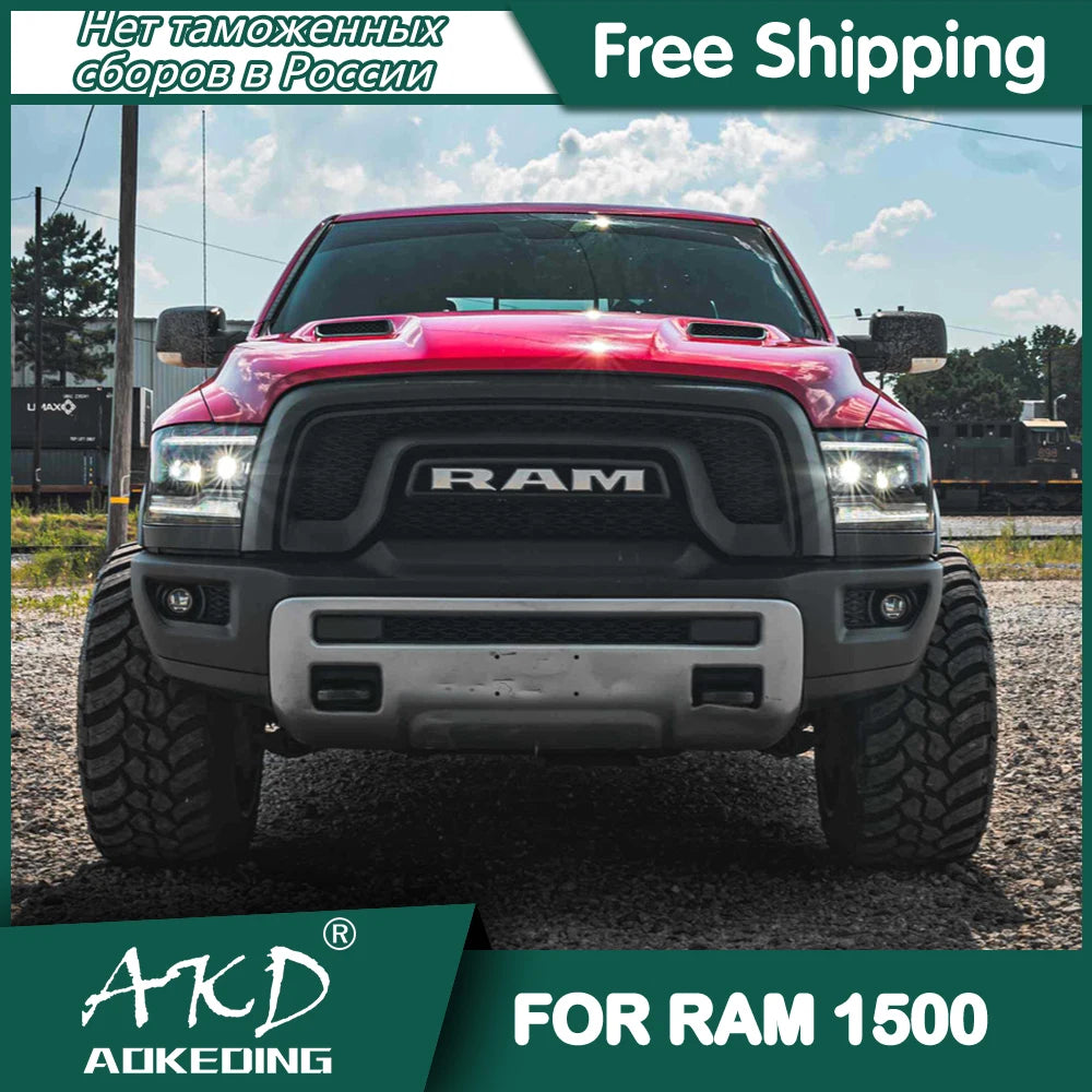 Head Lamp For Dodge Ram1500 2009-2018 Head Lights Led Fog Lights DRL Daytime Running Lights Tuning Car Accessories Ram2500
