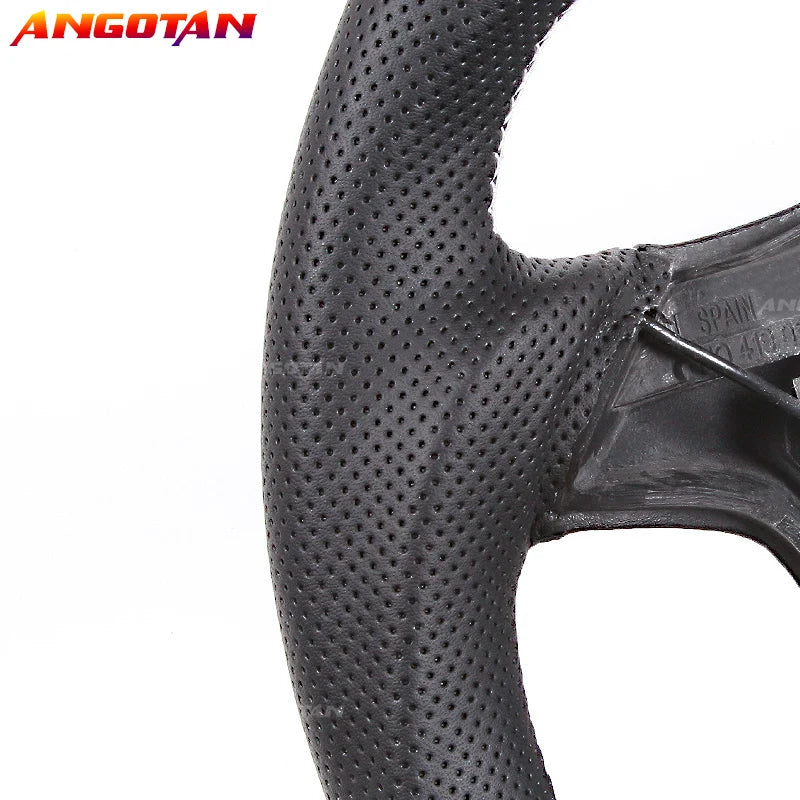 Steering Wheel For VW MK4 MK5 MK6 GTI Carbon Fiber Steering Wheel with LED Perforated Leather