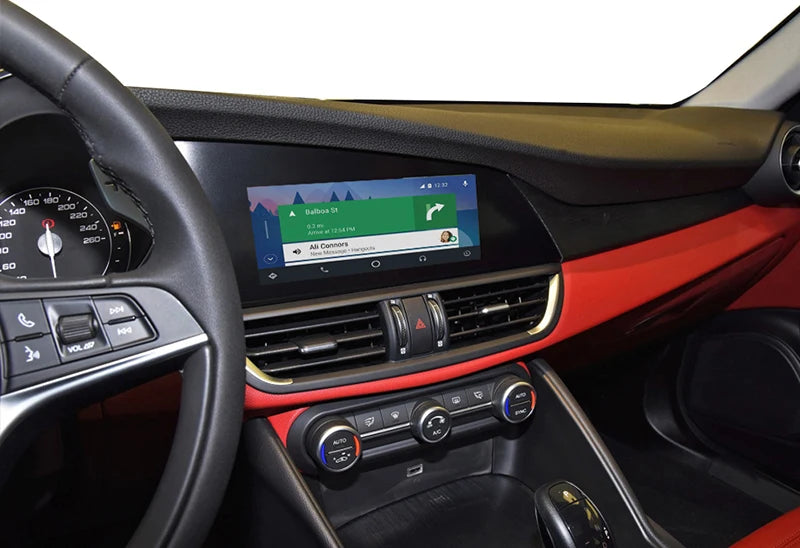 kSmart Auto Wireless CarPlay Android Auto for Alfa Romeo Stelvio & Giulia 16-19 Models Support OEM Microphone