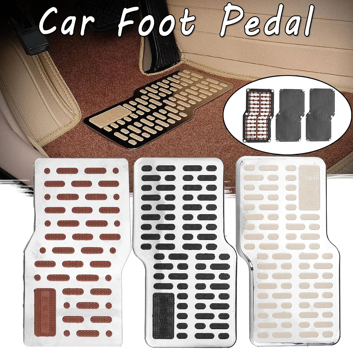 Color Name: Black - Car Foot Rest Pedal Board Floor Carpet Mat - Premium Interior Accessories from GISAEV - Just $25.71! Shop now at Rapidvehicles