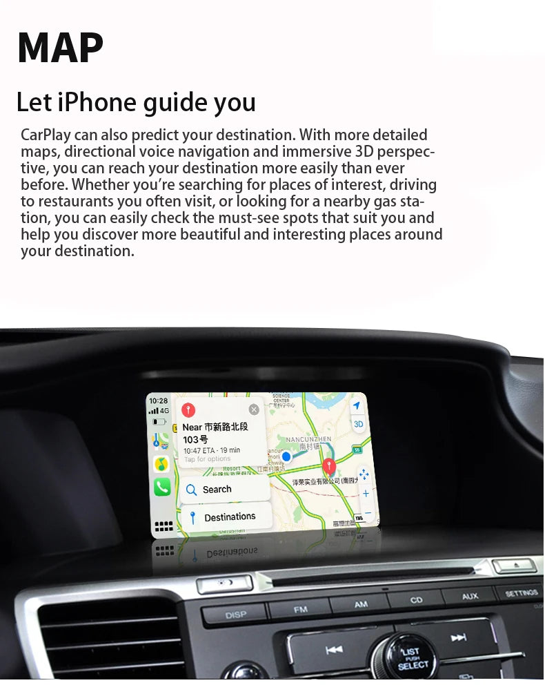 Car Media Player For Honda Accord 9 9.5,2013 2014 2015 2016 2017 5G Wireless Carplay Android Auto Bluetooth Phones, Music