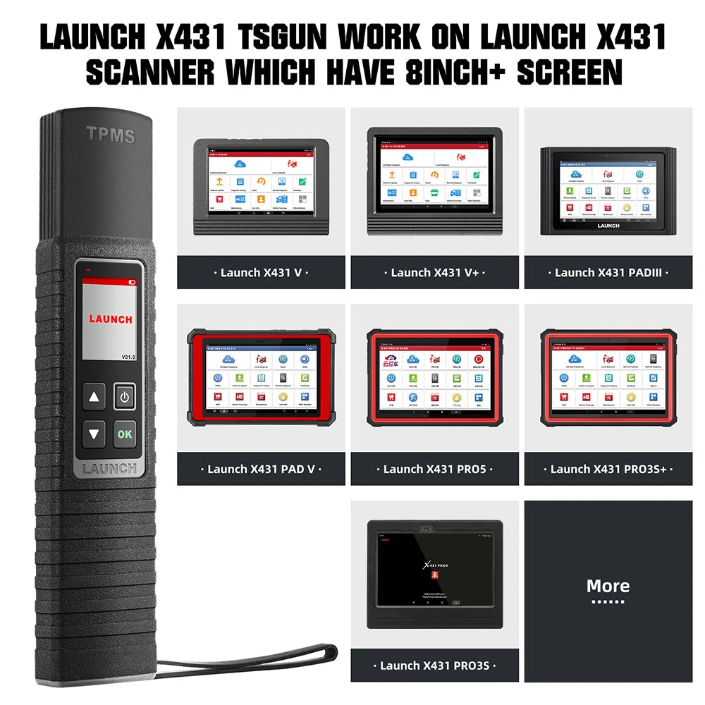 LAUNCH X431 I-TPMS TPMS Tire Pressure Diagnostic Tools Active/ Relearn/Program 315Mhz 433Mhz RF-Sensor for X431 V/V+/PRO3S/PAD V