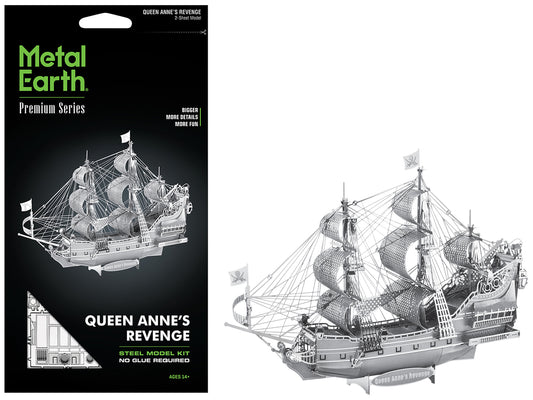 Model Kit Queen Anne's Revenge Ship (Challenging Difficulty) Steel Model by Metal Earth