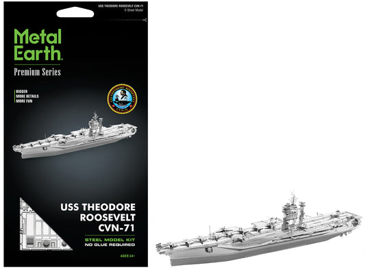 Model Kit USS Theodore Roosevelt CVN-71 Aircraft Carrier (Expert Difficulty) Steel Model by Metal Earth - Use code SHOPAPP15 to get 15 percent off