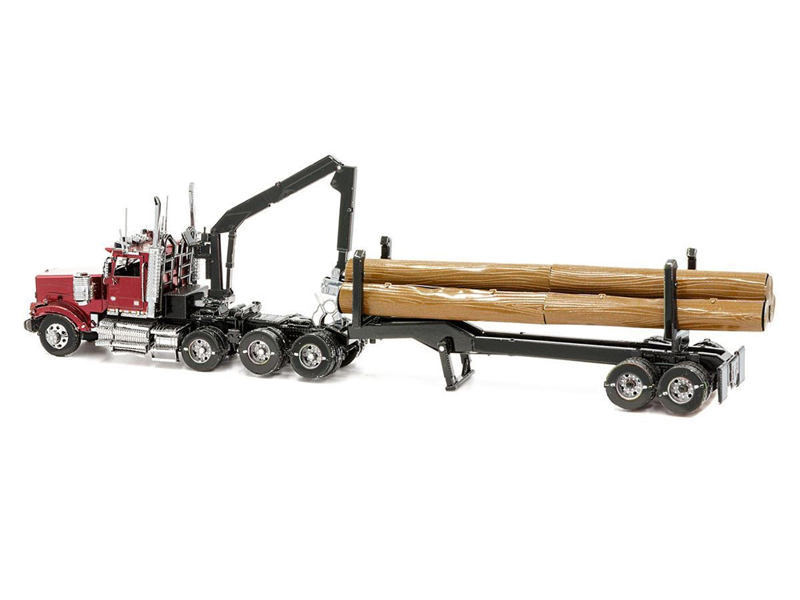 Model Kit Western Star 4900 Log Truck and Trailer Red Metallic (Challenging Difficulty) Steel Model by Metal Earth - Premium Western Star from Metal Earth - Just $47.18! Shop now at Rapidvehicles