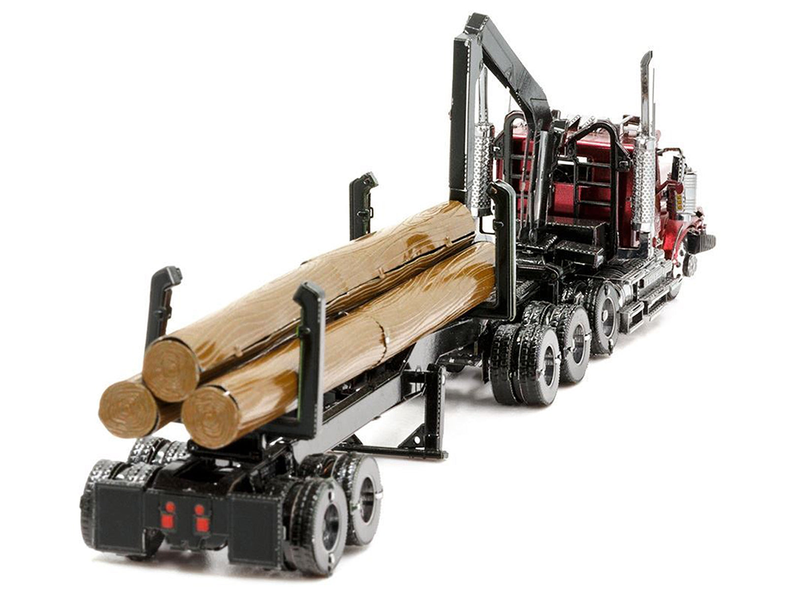 Model Kit Western Star 4900 Log Truck and Trailer Red Metallic (Challenging Difficulty) Steel Model by Metal Earth - Premium Western Star from Metal Earth - Just $47.18! Shop now at Rapidvehicles