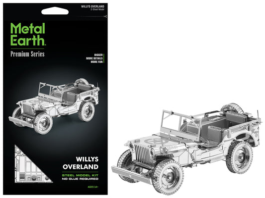Model Kit Willys Overland Jeep (Challenging Difficulty) Steel Model by Metal Earth free shipping USA