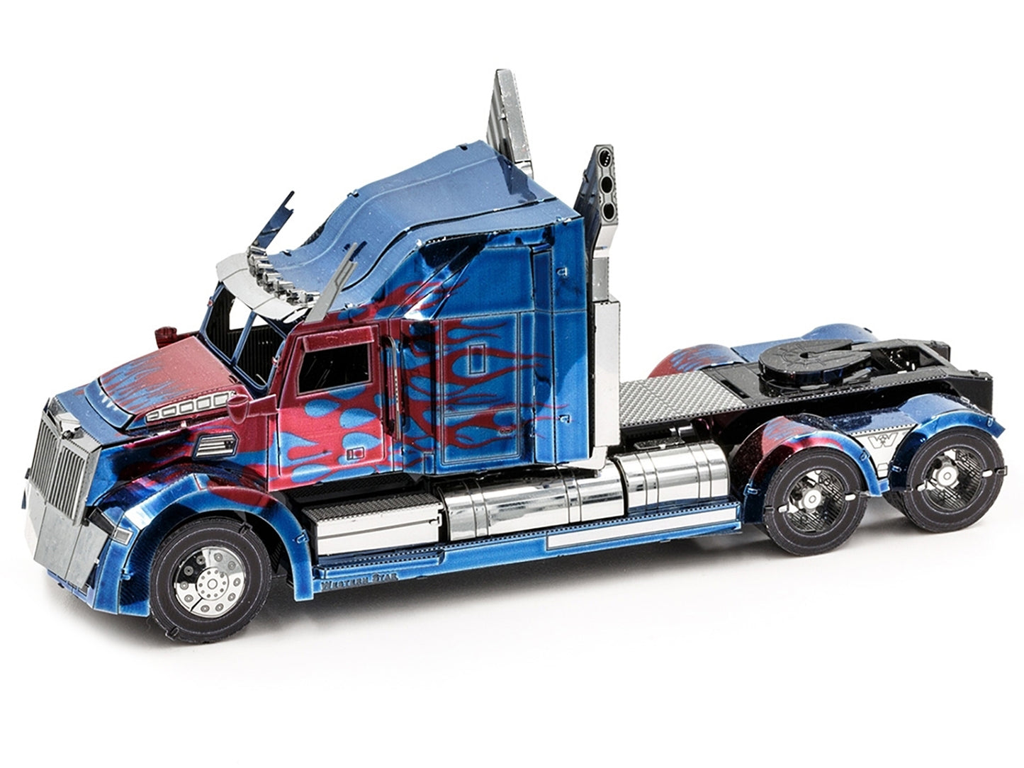 Model Kit Western Star 5700 Truck "Optimus Prime" Blue with Red - Premium Movie/TV Series Models from Metal Earth - Just $57.59! Shop now at Rapidvehicles