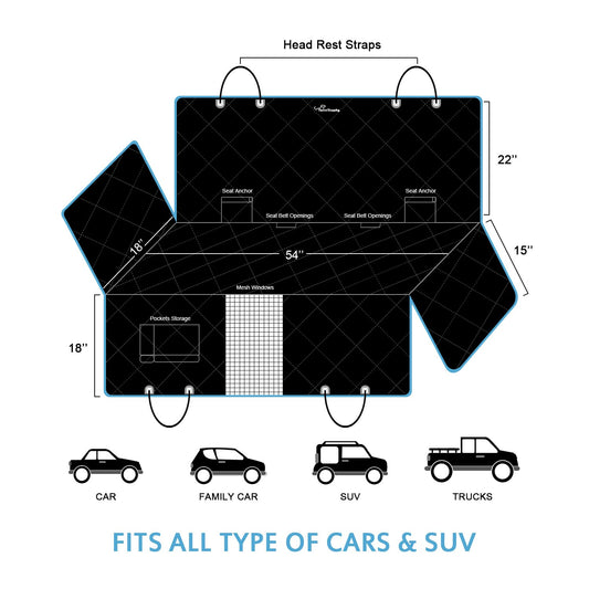 Pet Seat Cover for Cars, Trucks and SUVs - Premium Pets from Tan Cress - Just $67.99! Shop now at Rapidvehicles