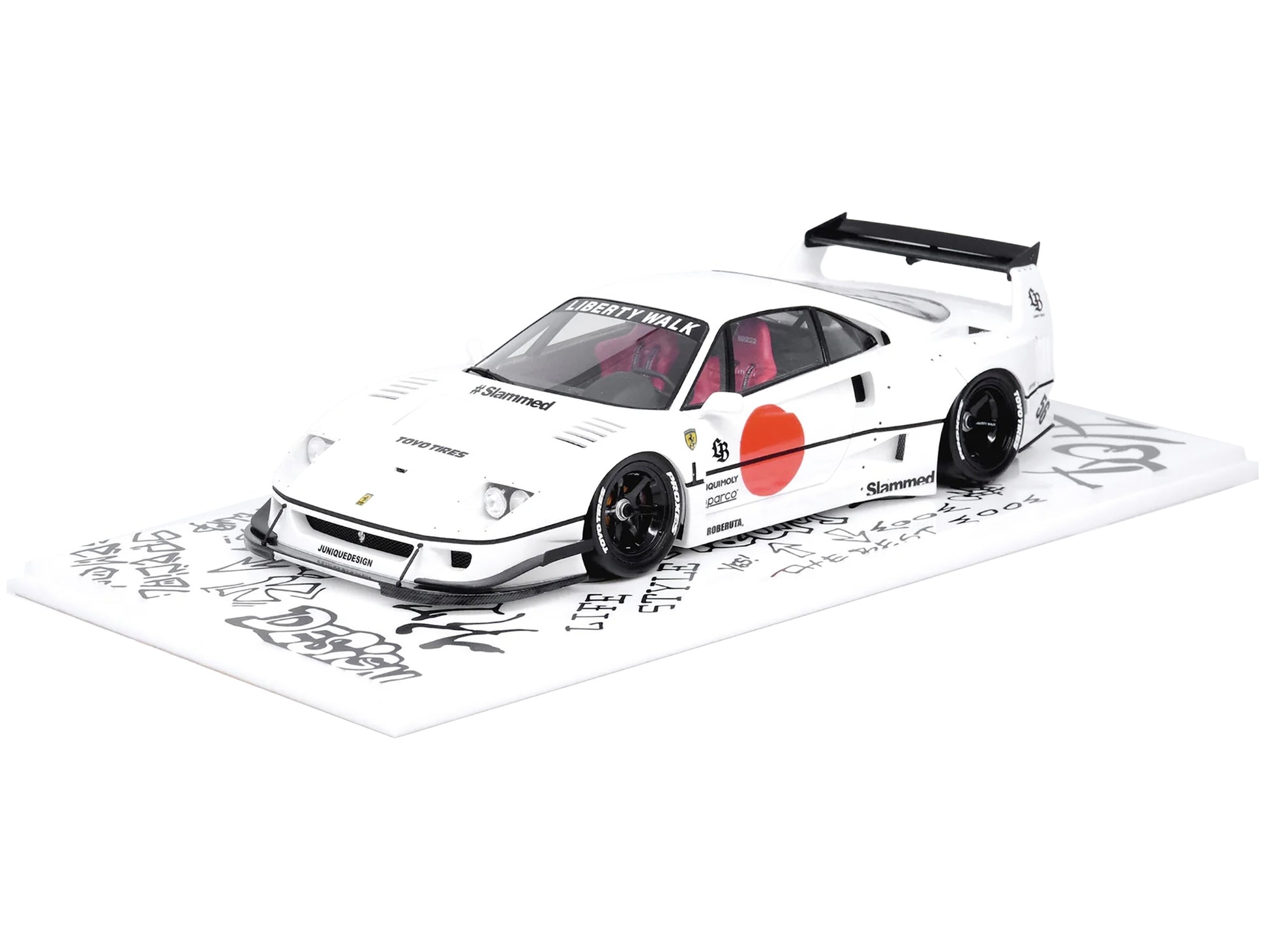 LBWK (Liberty Walk) F40 White with Graphics "Tokyo Auto Salon - Premium Other from Inno Models - Just $463.99! Shop now at Rapidvehicles