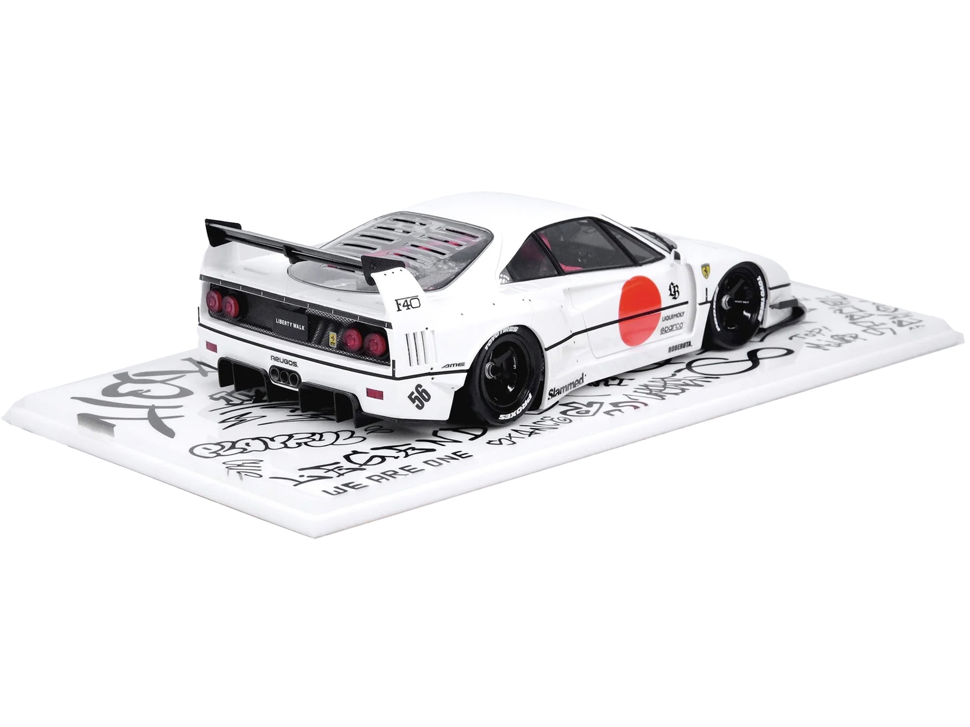 LBWK (Liberty Walk) F40 White with Graphics "Tokyo Auto Salon - Premium Other from Inno Models - Just $463.99! Shop now at Rapidvehicles