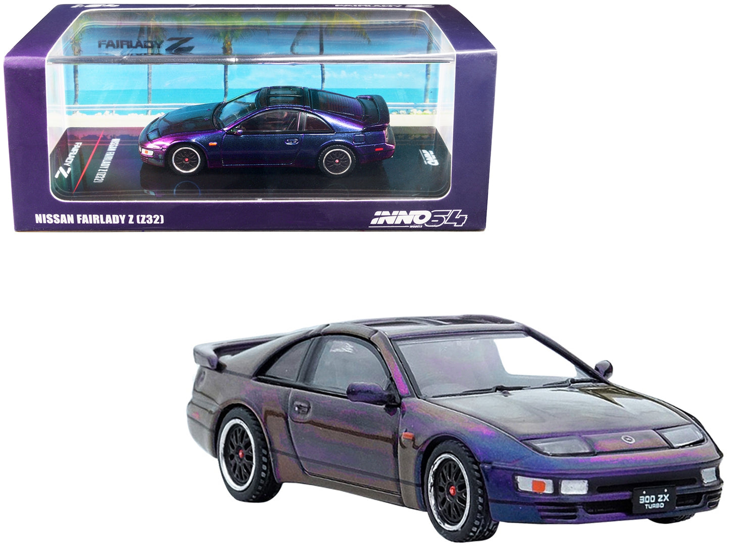 Nissan Fairlady Z (Z32) RHD (Right Hand Drive) Midnight Purple II - Premium Nissan Models from Inno Models - Just $61.99! Shop now at Rapidvehicles