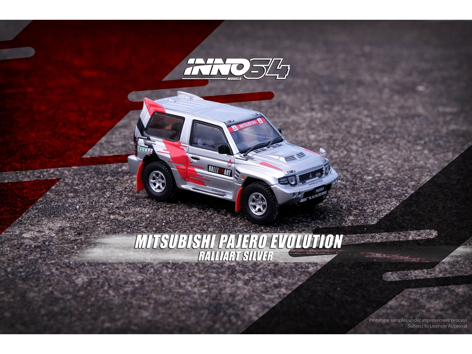 Mitsubishi Pajero Evolution RHD (Right Hand Drive) Silver - Premium Mitsubishi Models from Inno Models - Just $53.99! Shop now at Rapidvehicles