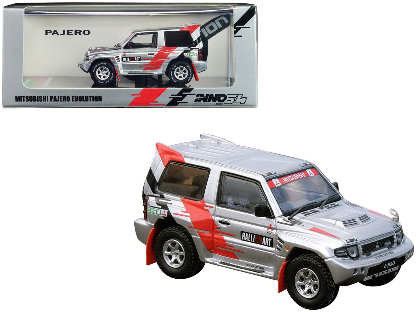 Mitsubishi Pajero Evolution RHD (Right Hand Drive) Silver - Premium Mitsubishi Models from Inno Models - Just $53.99! Shop now at Rapidvehicles