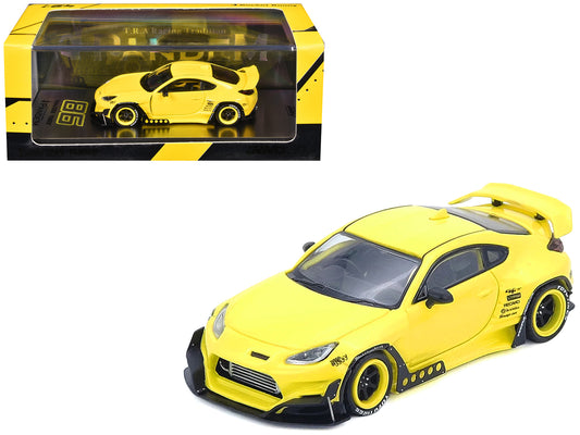 Toyota GR86 "Pandem" RHD (Right Hand Drive) Yellow 1/64 Diecast Model Car by Inno Models