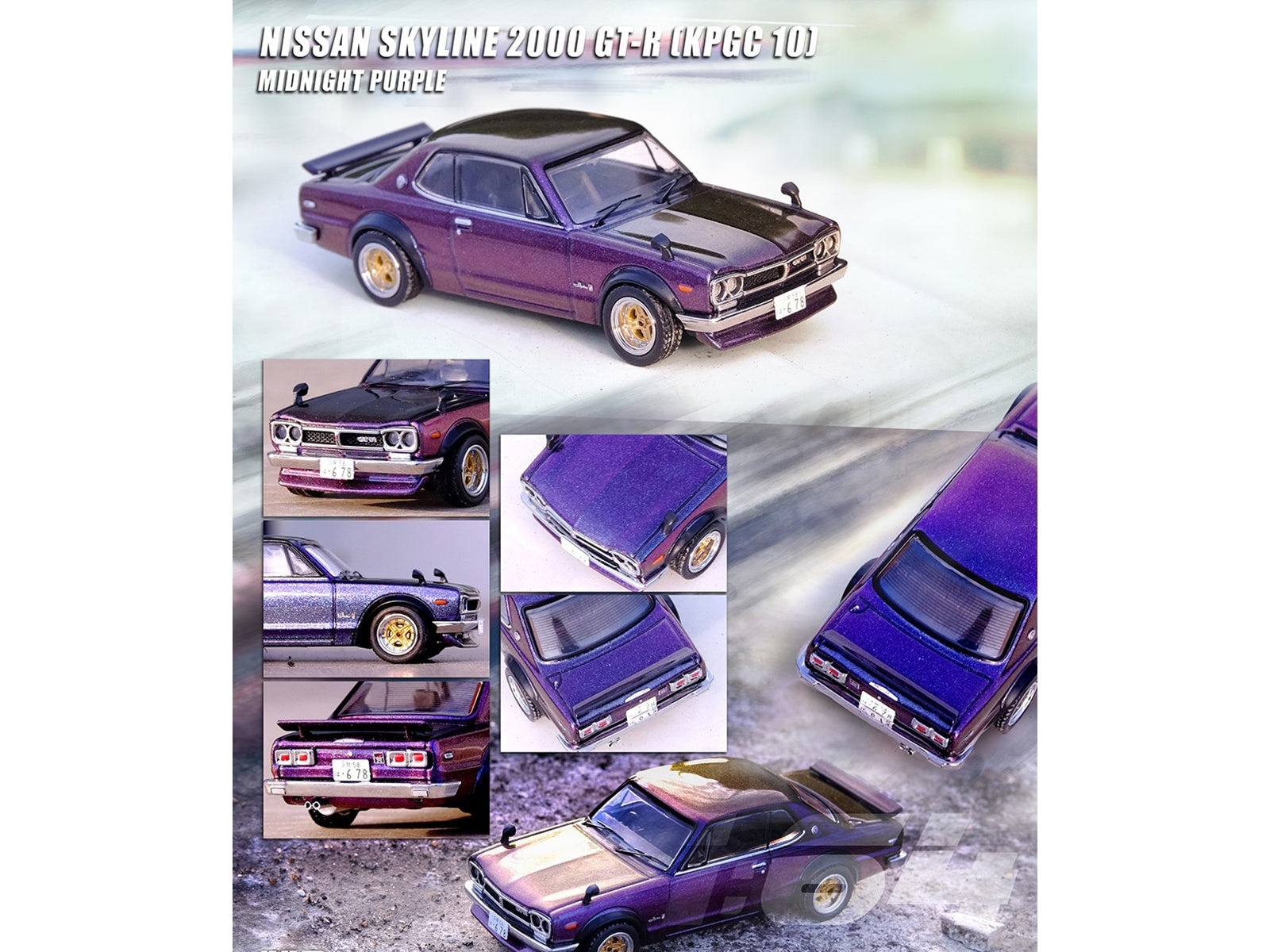 Nissan Skyline 2000 GT-R (KPGC10) RHD (Right Hand Drive) Magic Purple II Metallic 1/64 Diecast Model Car by Inno Models - Premium Nissan Models from Inno Models - Just $36.99! Shop now at Rapidvehicles