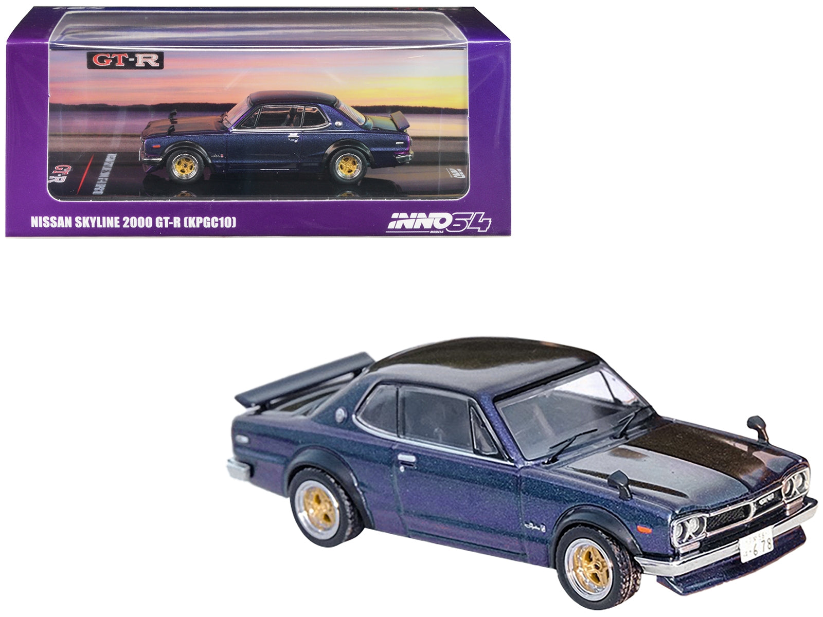 Nissan Skyline 2000 GT-R (KPGC10) RHD (Right Hand Drive) Magic Purple II Metallic 1/64 Diecast Model Car by Inno Models - Premium Nissan Models from Inno Models - Just $36.99! Shop now at Rapidvehicles