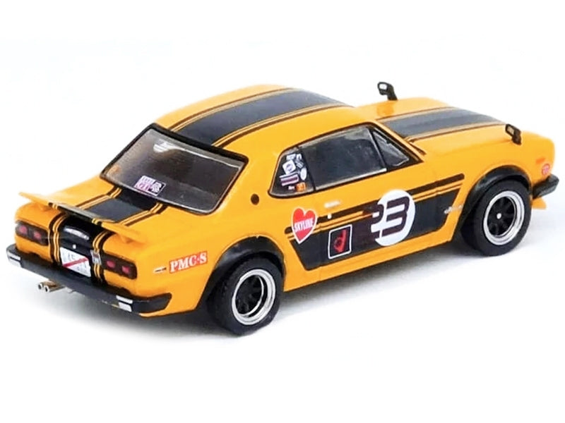 Nissan Skyline 2000 GT-R (KPGC10) RHD (Right Hand Drive) #23 Yellow with Black Stripes "Outlaw" 1/64 Diecast Model Car by Inno Models - Premium Nissan Models from Inno Models - Just $39.99! Shop now at Rapidvehicles