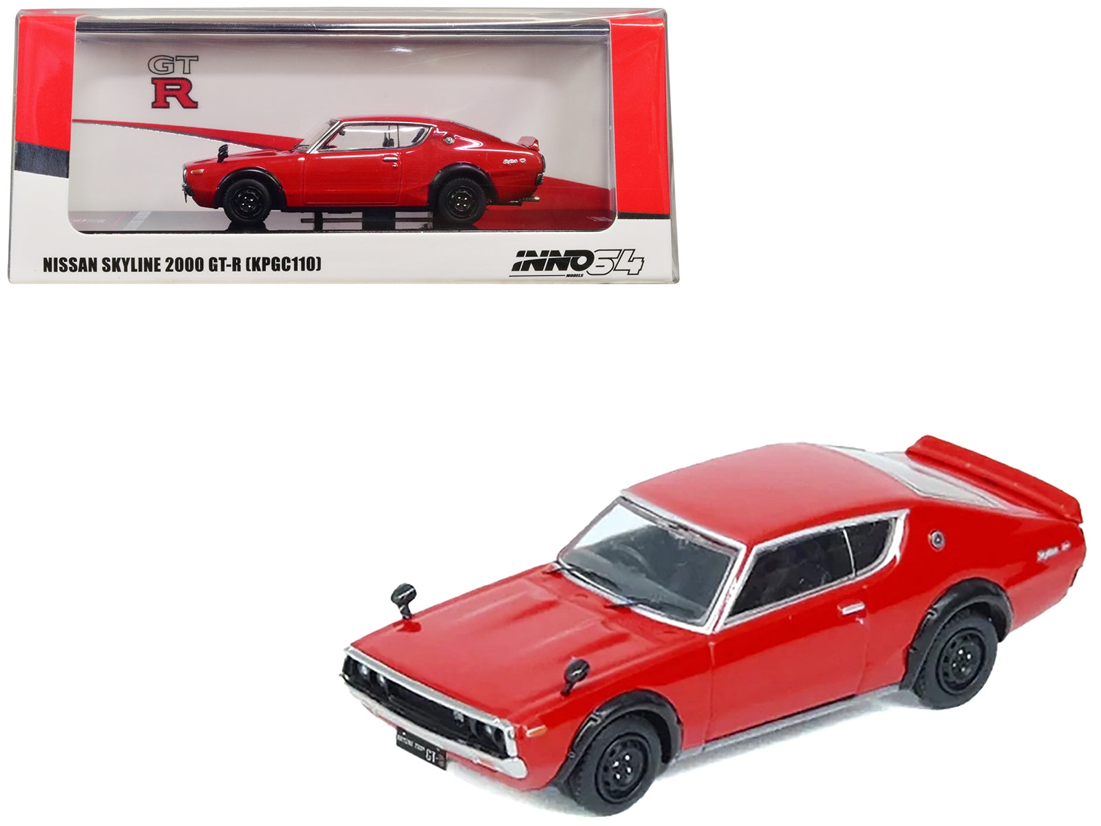 Nissan Skyline 2000 GT-R (KPGC110) RHD (Right Hand Drive) Red 1/64 Diecast Model Car by Inno Models - Premium Nissan Models from Inno Models - Just $38.99! Shop now at Rapidvehicles