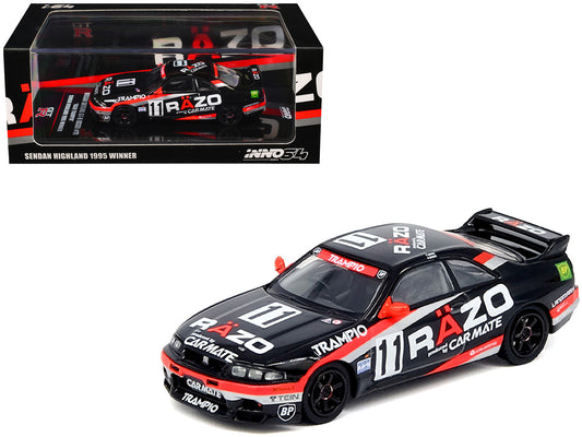Nissan Skyline GT-R (R33) RHD (Right Hand Drive) #11 "Razo Trampio" N1 Super Endurance Series "Sedan Highland" (1995) 1/64 Diecast Model Car by Inno Models - Use code SHOPAPP15 to get 15 percent off