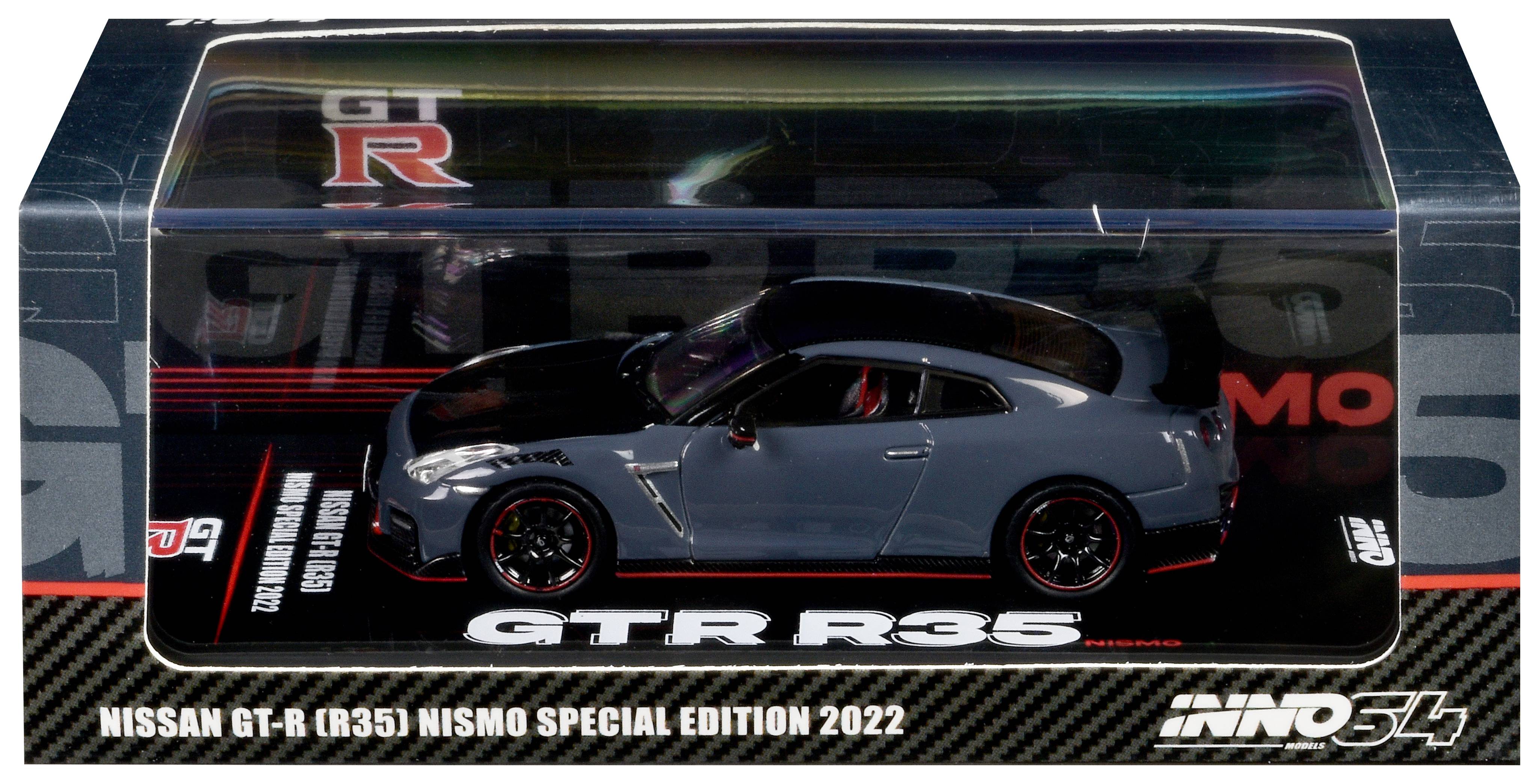 2022 Nissan GT-R (R35) Nismo Special Edition RHD (Right Hand Drive) Stealth Gray with Carbon Top and Hood 1/64 Diecast Model Car by Inno Models - Premium Nissan Models from Inno Models - Just $38.99! Shop now at Rapidvehicles