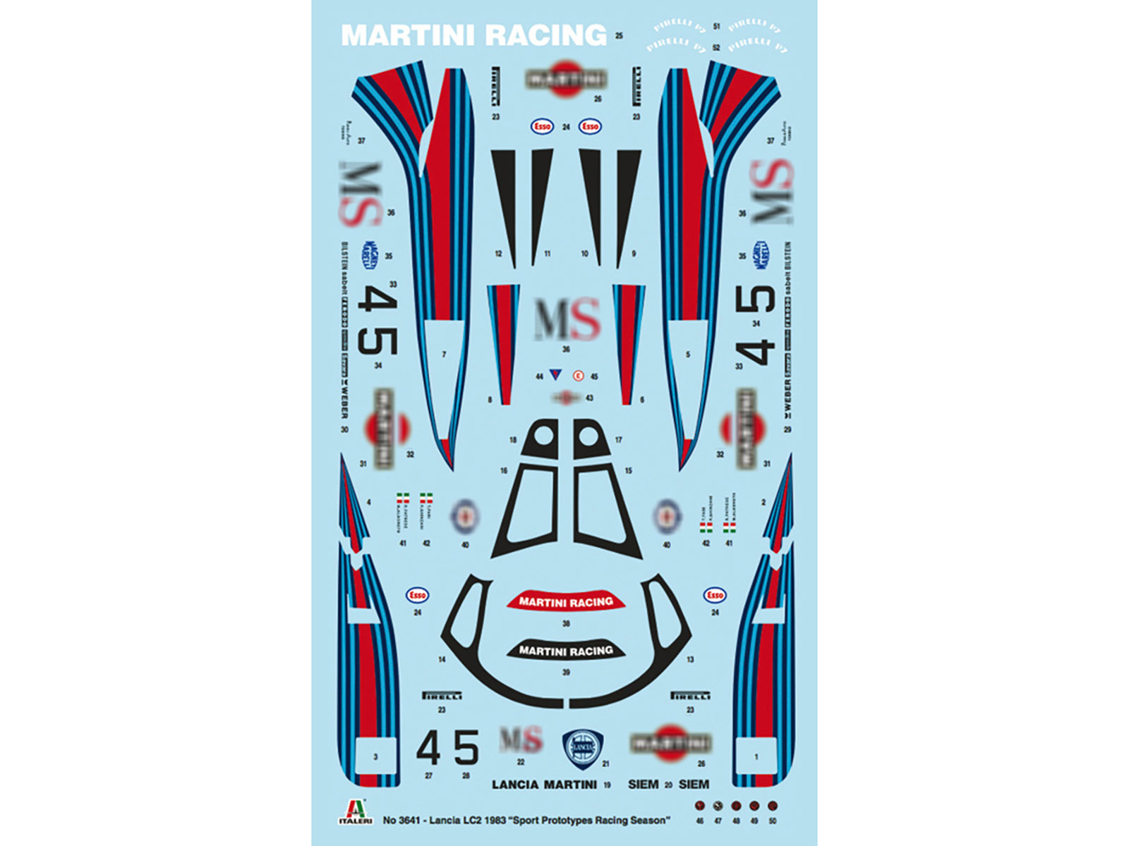 Skill 3 Model Kit Lancia LC2 "World Sport Prototype Championship" 1/24 Scale Model by Italeri - Premium  from Italeri - Just $66.99! Shop now at Rapidvehicles