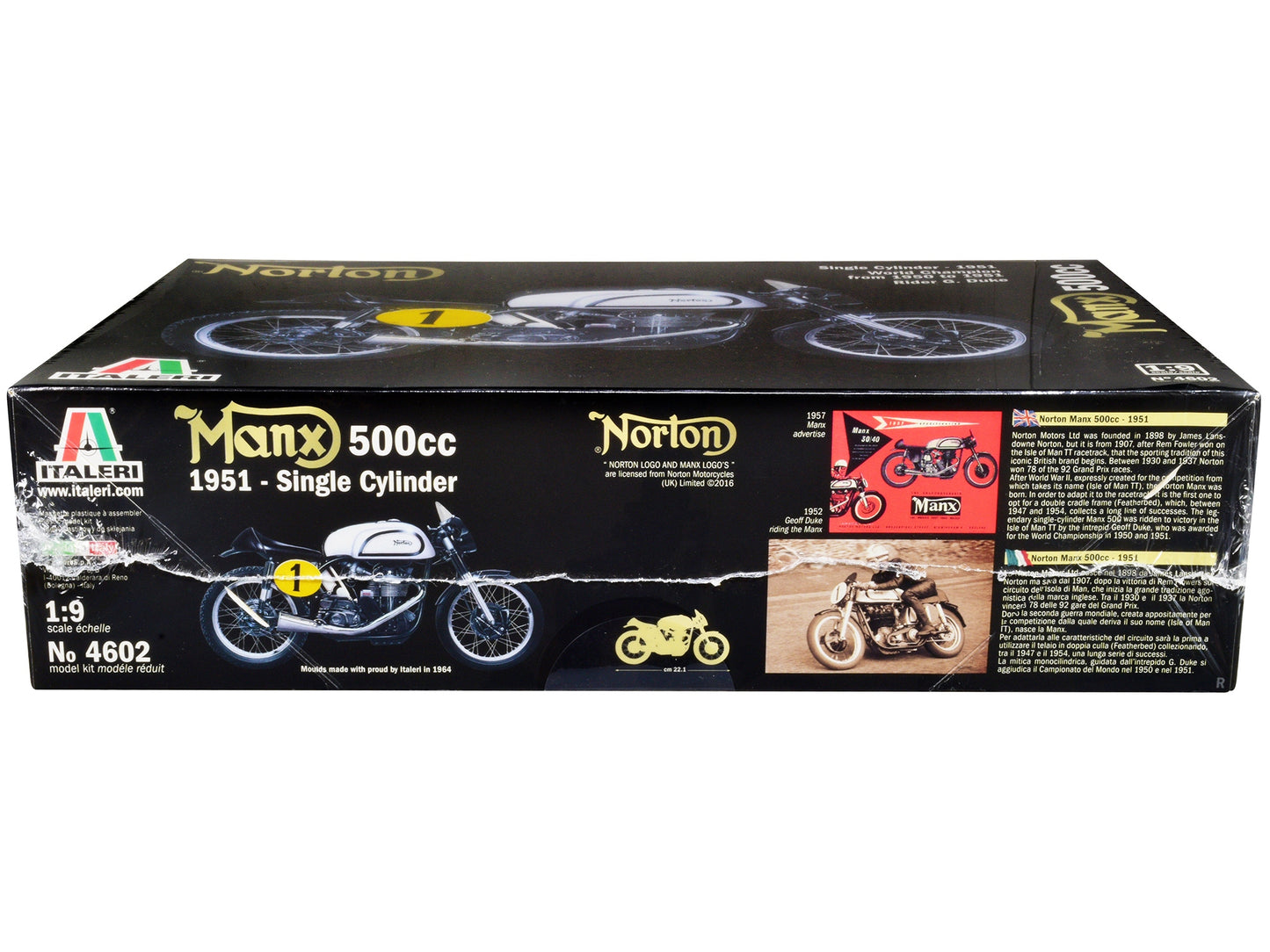 Skill 5 Model Kit Norton Manx 500cc Motorcycle #1 "World Champion