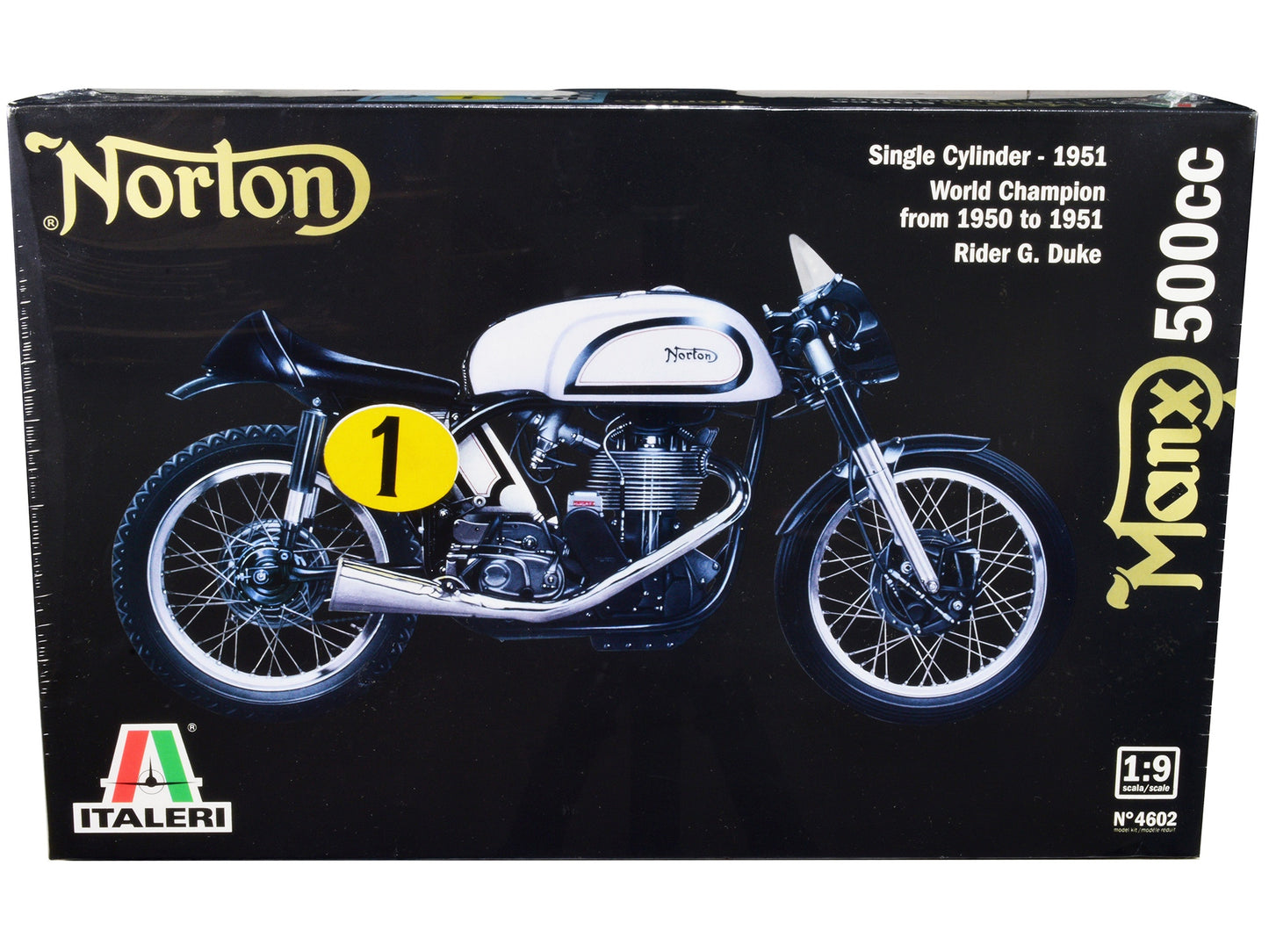 Skill 5 Model Kit Norton Manx 500cc Motorcycle #1 "World Champion