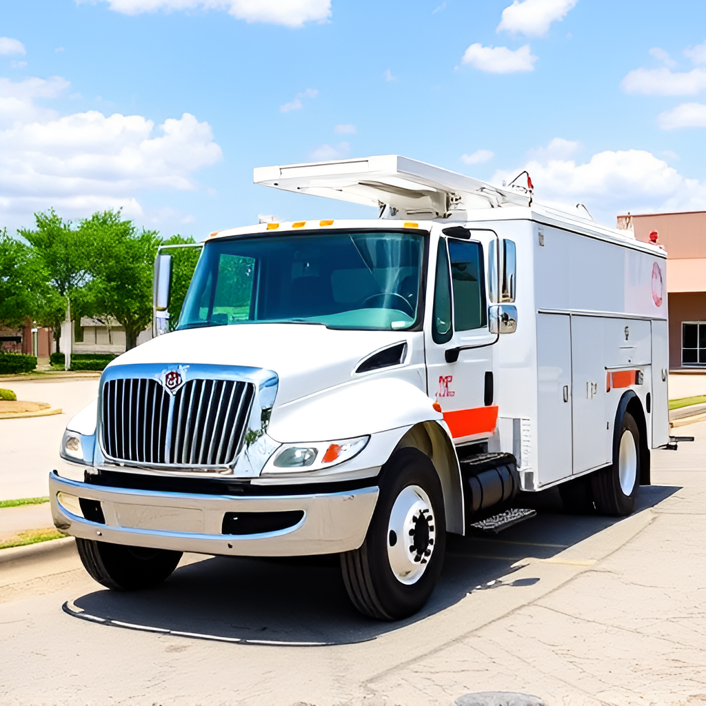 International 4200 Line Maintenance Service Truck White "Long - Premium International Models from New Ray - Just $51.29! Shop now at Rapidvehicles