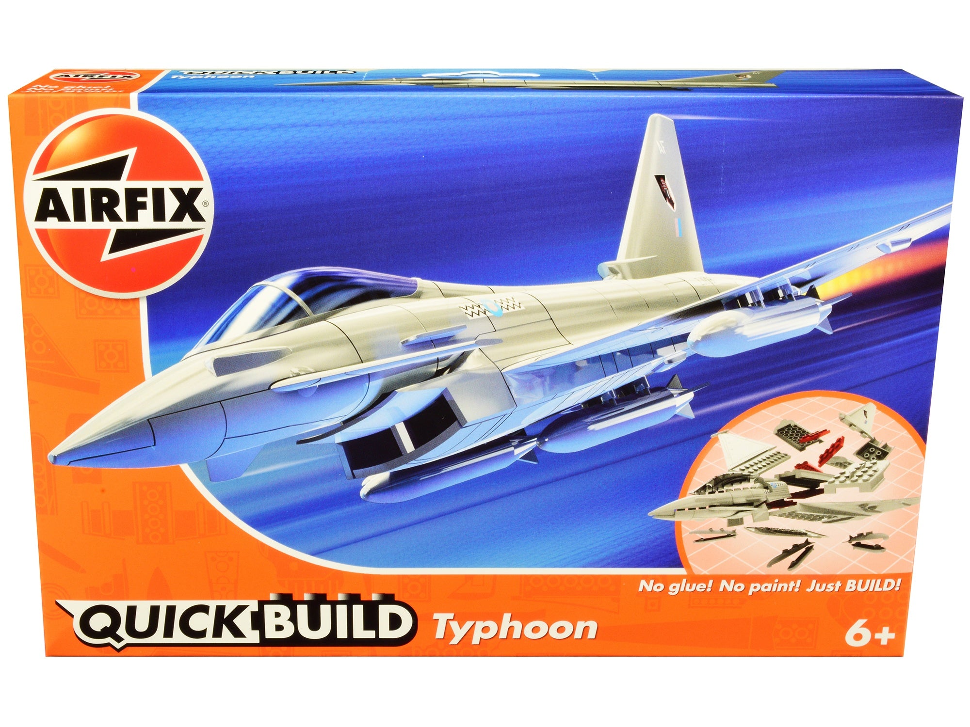 Skill 1 Model Kit Eurofighter Typhoon Snap Together Painted Plastic Model Airplane Kit by Airfix Quickbuild - Premium Airfix Quickbuild Snap On Models from Airfix Quickbuild - Just $32.99! Shop now at Rapidvehicles