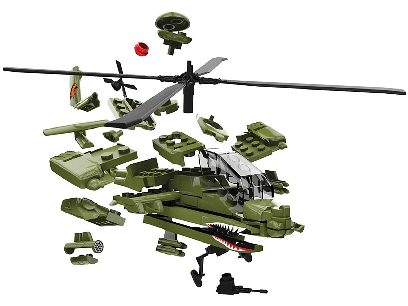 Skill 1 Model Kit  Apache Snap Together Painted Plastic Model Helicopter Kit by Airfix Quickbuild - Premium Airfix Quickbuild Snap On Models from Airfix Quickbuild - Just $33.99! Shop now at Rapidvehicles