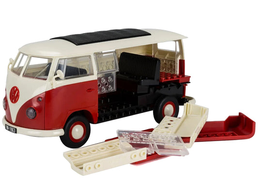 Skill 1 Model Kit Volkswagen Camper Van Red Snap Together Model by Airfix Quickbuild - Premium Model Kits(To Built) from Airfix Quickbuild - Just $53.13! Shop now at Rapidvehicles