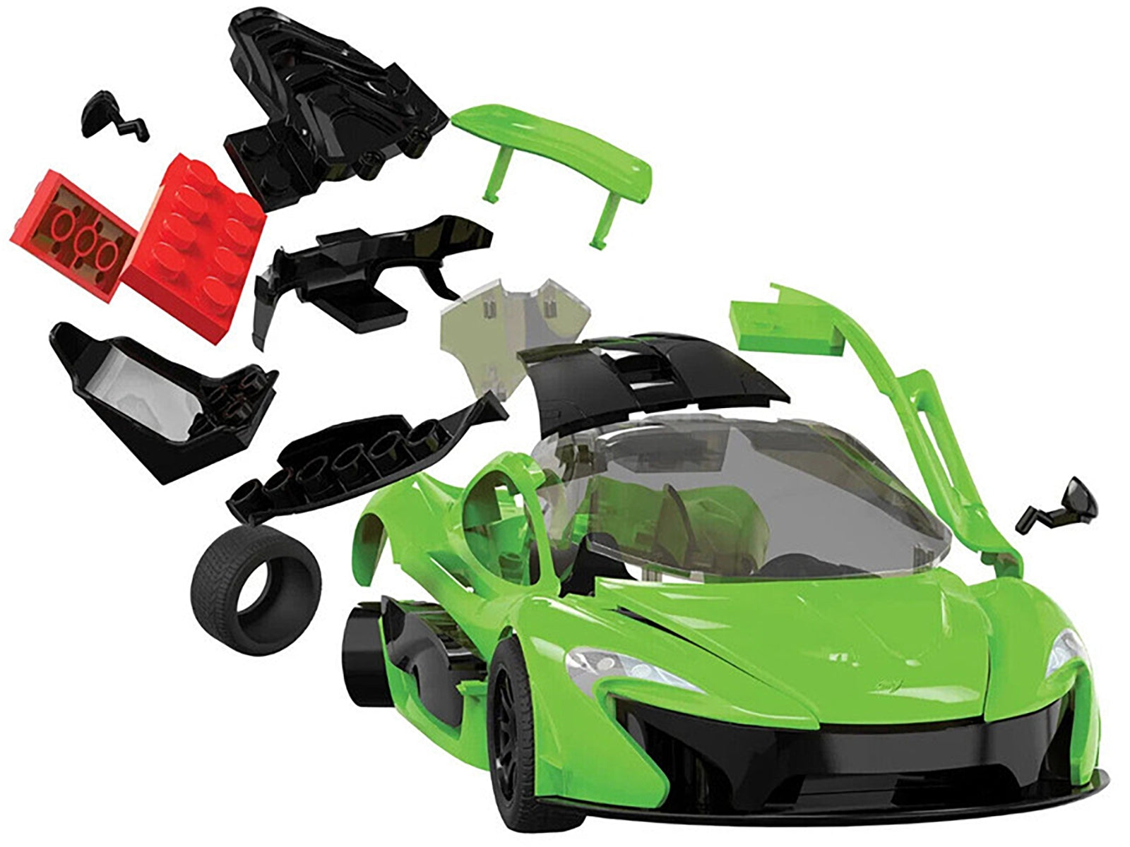 Skill 1 Model Kit Mclaren P1 Green Snap Together Model by Airfix - Premium McLaren Models from Airfix Quickbuild - Just $37.99! Shop now at Rapidvehicles